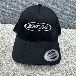 Yupoong‎ Snapback Bent Fab hat cap adjustable black bentfabaz